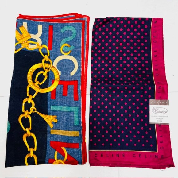 Both For Men and Women Celine New HandKerchief/Mini Scarf /Bandana/ 22" x 22" - Picture 1 of 6
